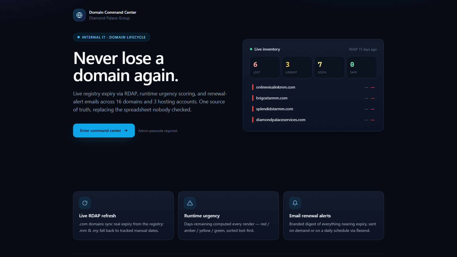 Domain Command, further in